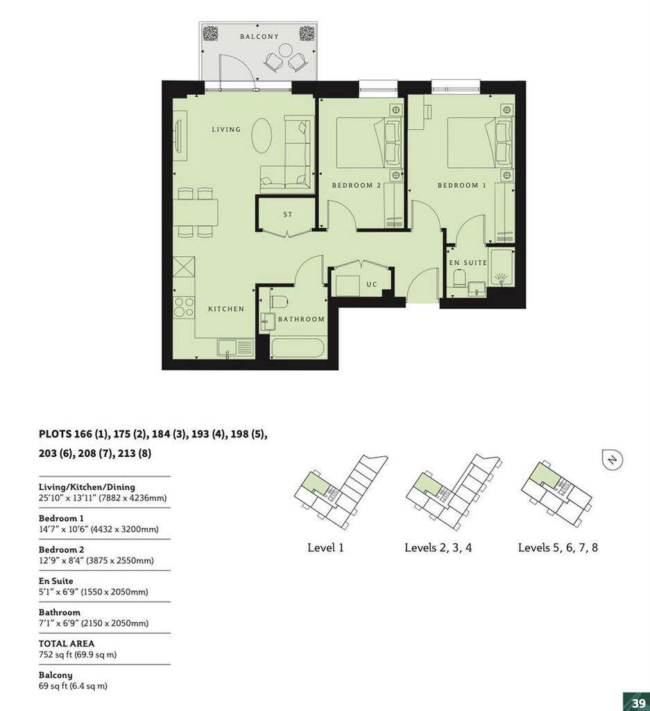 2 bedroom flat to rent - floorplan