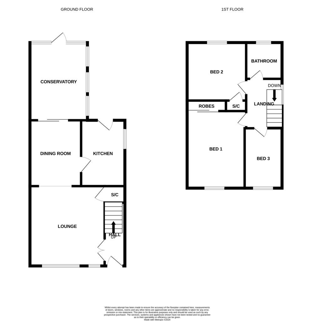 3 bedroom semi-detached house for sale - floorplan