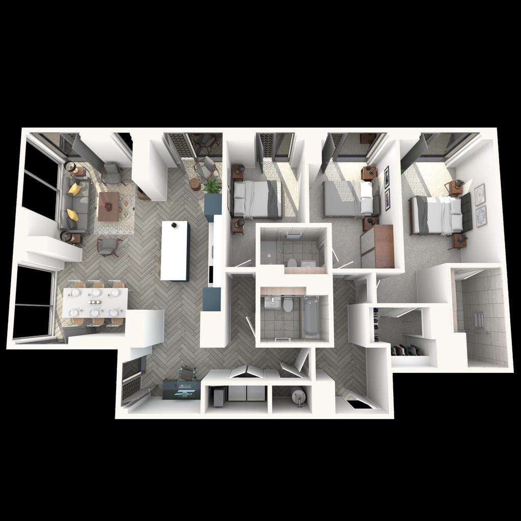 3 bedroom flat to rent - floorplan