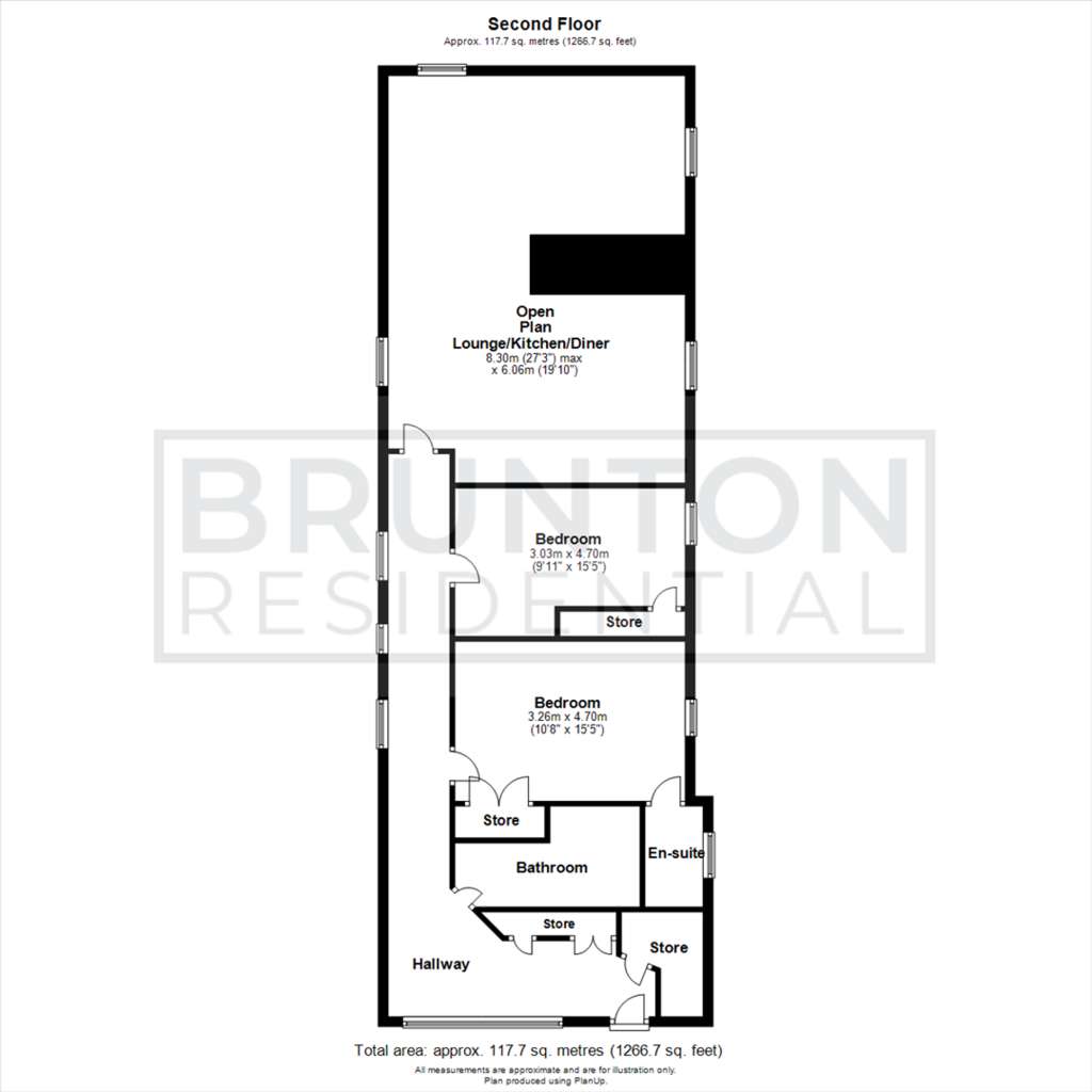 2 bedroom flat for sale - floorplan