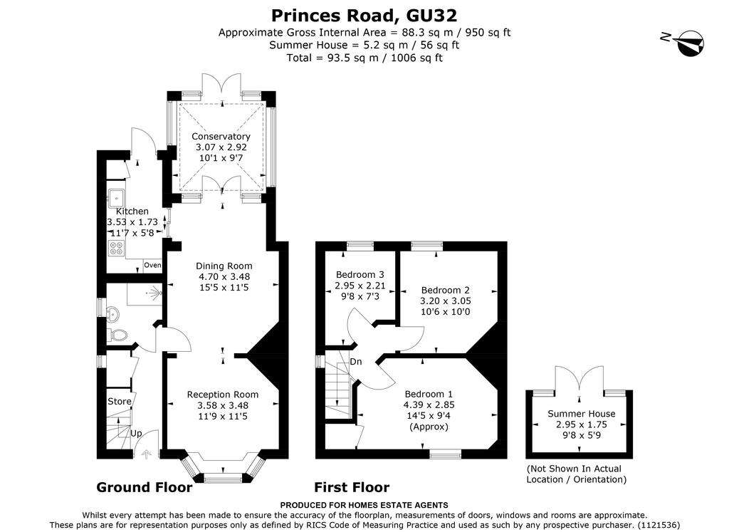 3 bedroom semi-detached house for sale - floorplan