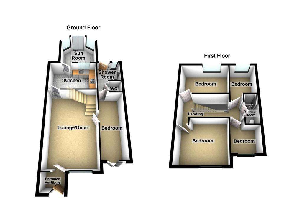 5 bedroom semi-detached house for sale - floorplan