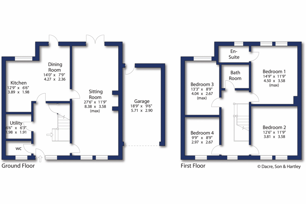 4 bedroom semi-detached house for sale - floorplan