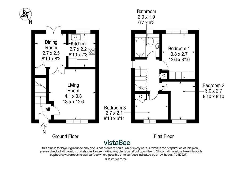 3 bedroom semi-detached house for sale - floorplan