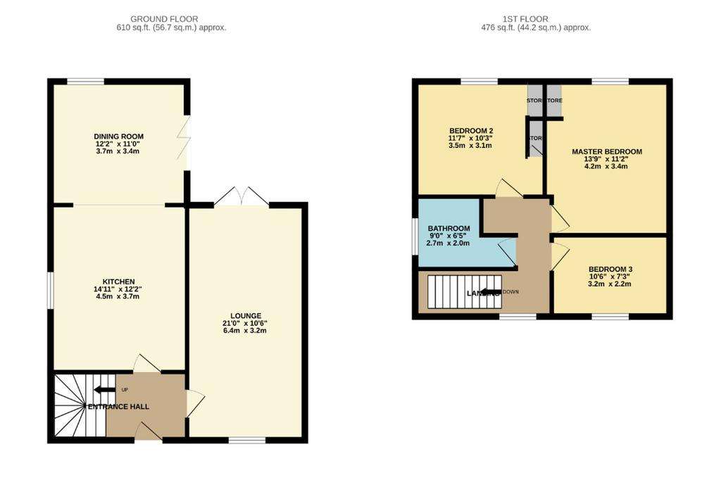 3 bedroom semi-detached house for sale - floorplan