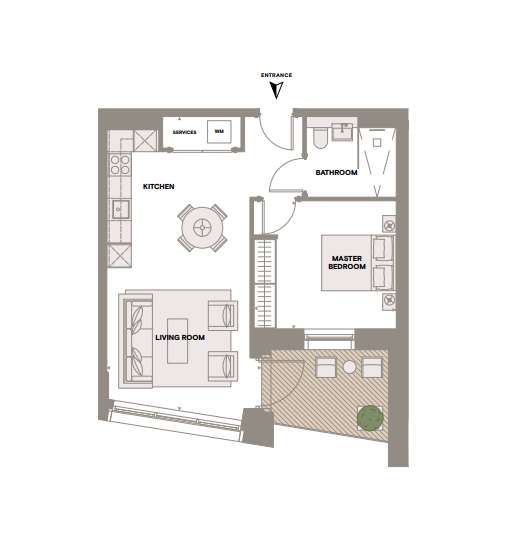 1 bedroom flat for sale - floorplan