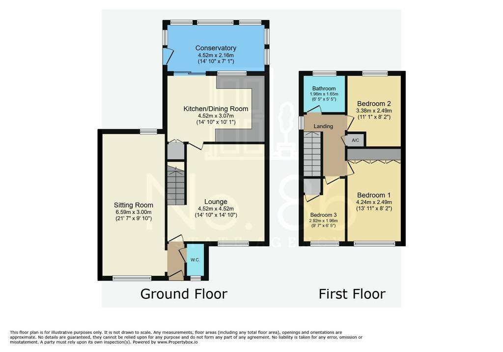 3 bedroom semi-detached house for sale - floorplan