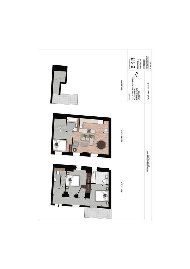 3 bedroom flat to rent - floorplan