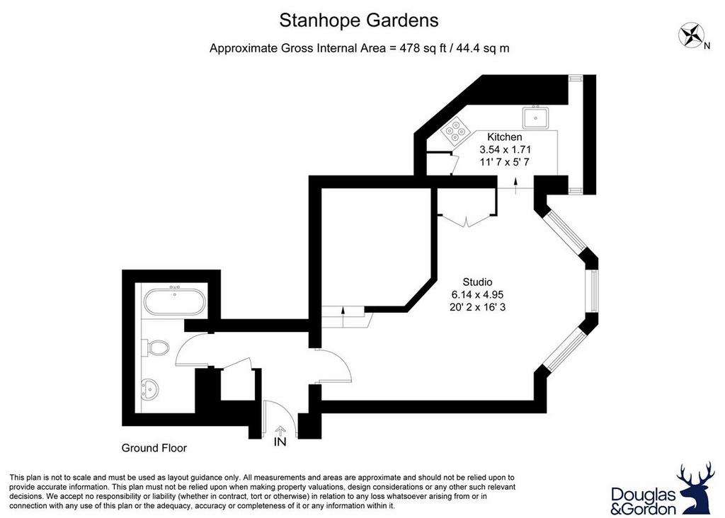 1 bedroom flat to rent - floorplan