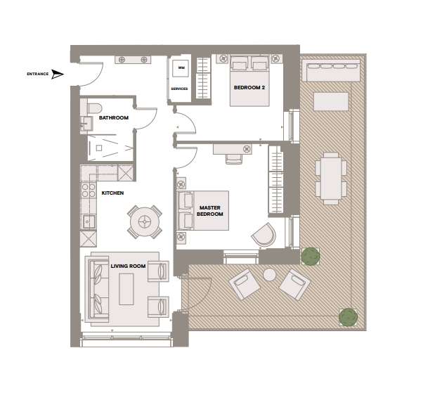 2 bedroom flat for sale - floorplan