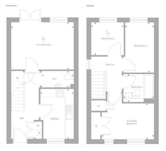 3 bedroom terraced house to rent - floorplan