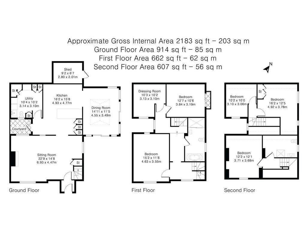 5 bedroom semi-detached house for sale - floorplan