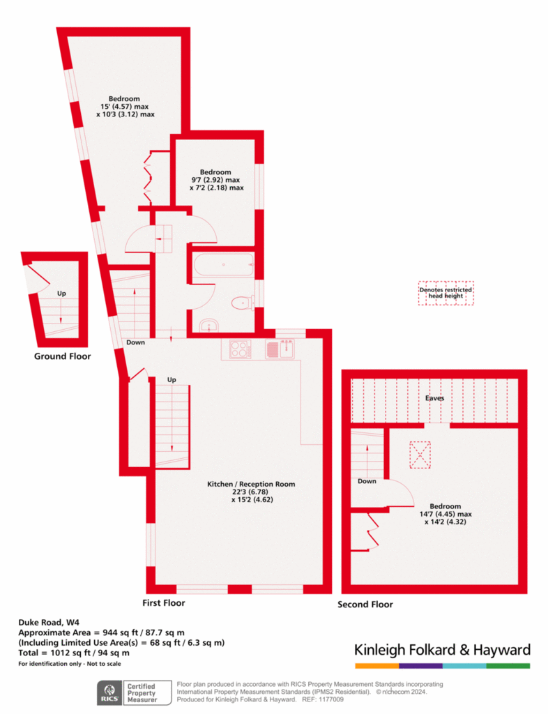 3 bedroom flat for sale - floorplan