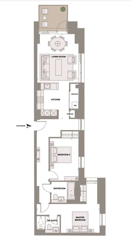 2 bedroom flat for sale - floorplan