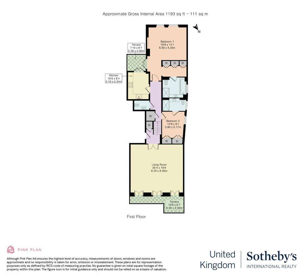 2 bedroom flat to rent - floorplan