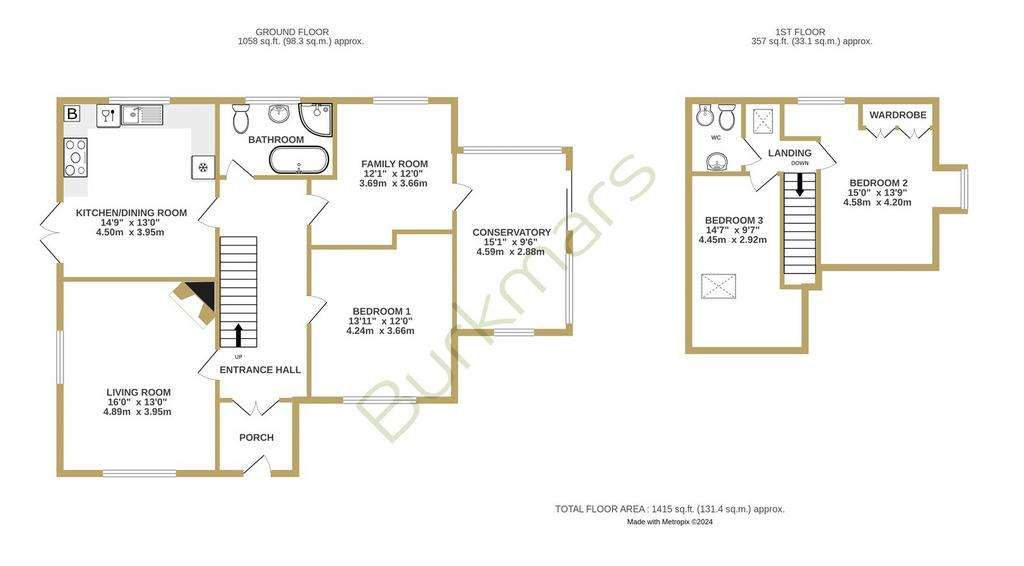 3 bedroom detached house for sale - floorplan