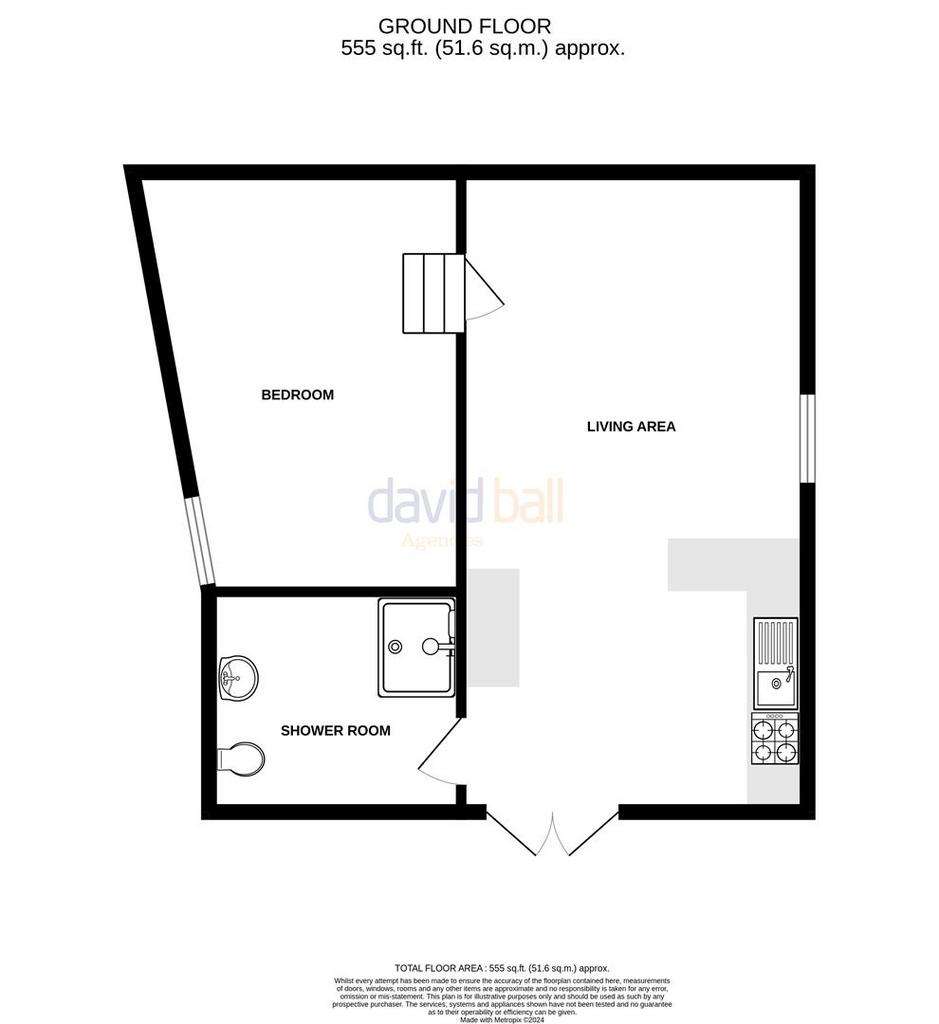 1 bedroom flat to rent - floorplan