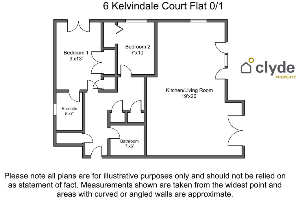 2 bedroom flat to rent - floorplan