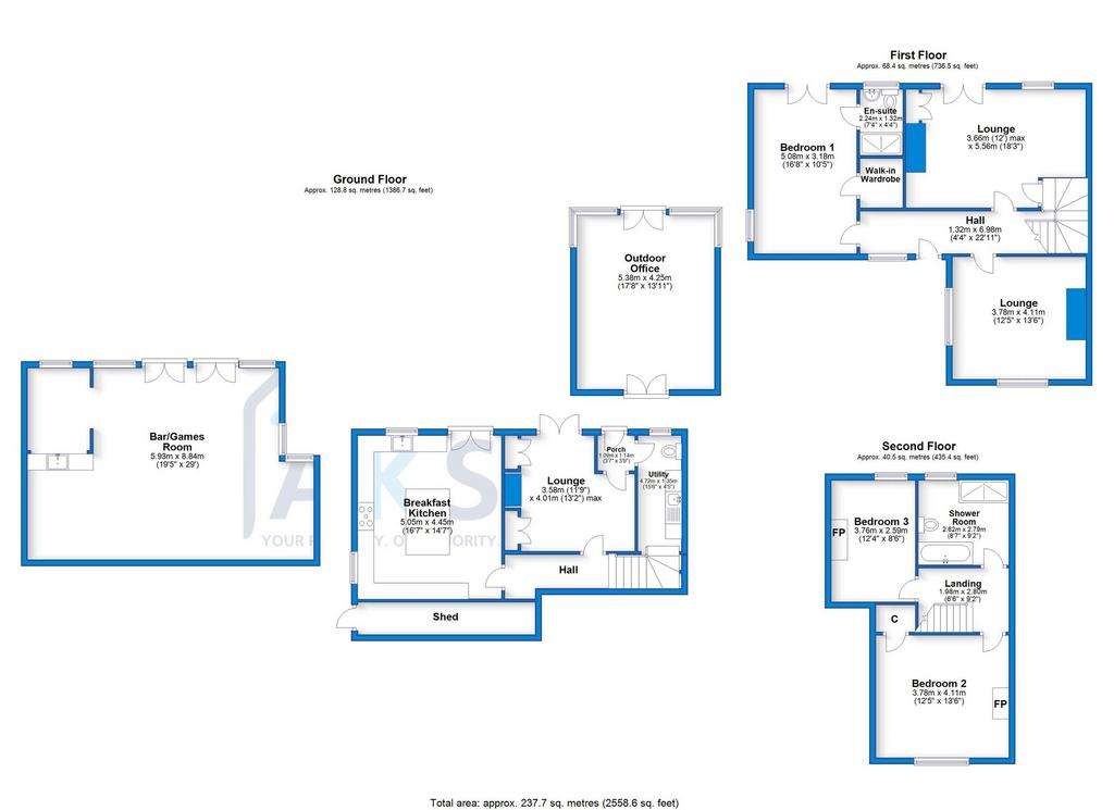 4 bedroom semi-detached house to rent - floorplan