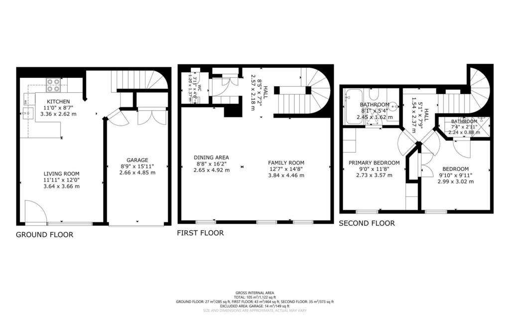 2 bedroom terraced house to rent - floorplan