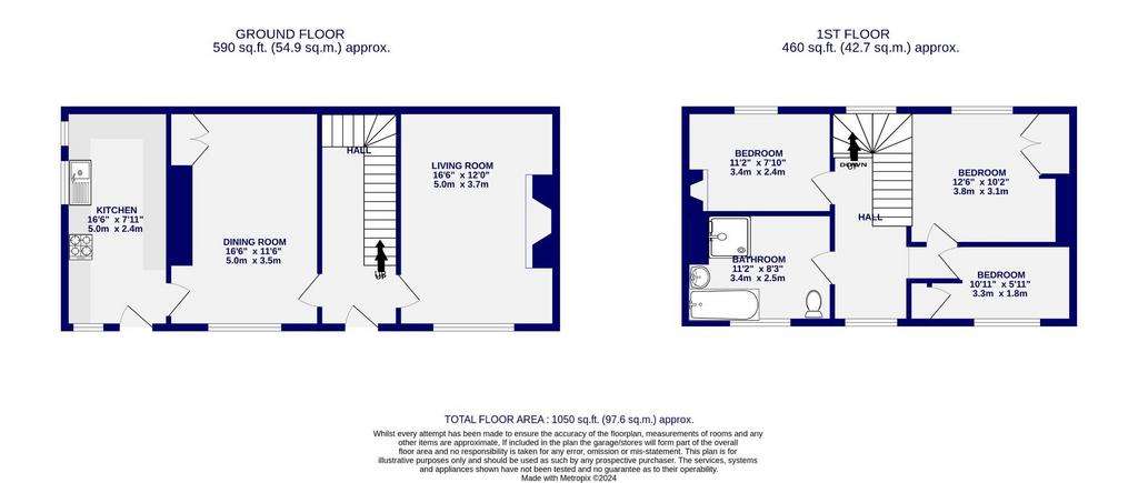 3 bedroom semi-detached house for sale - floorplan