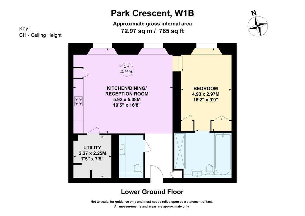 1 bedroom flat to rent - floorplan