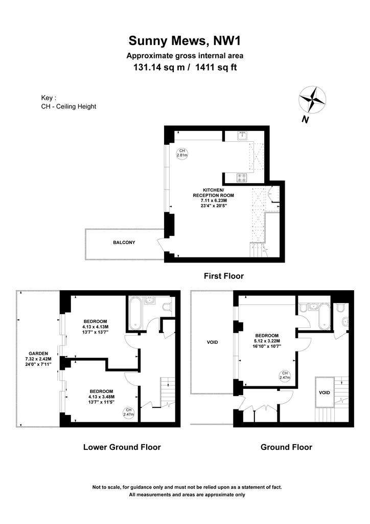 3 bedroom mews house to rent - floorplan