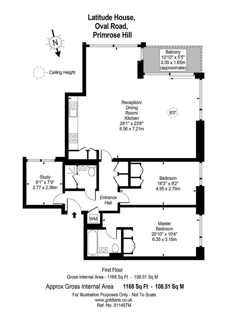 3 bedroom flat to rent - floorplan