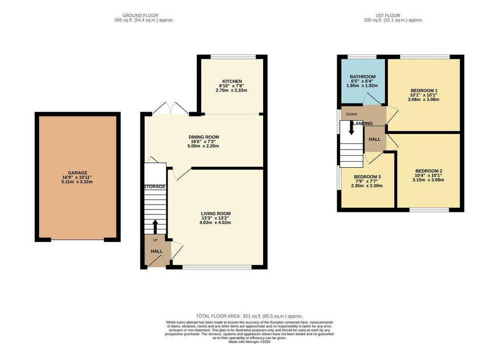 3 bedroom semi-detached house for sale - floorplan