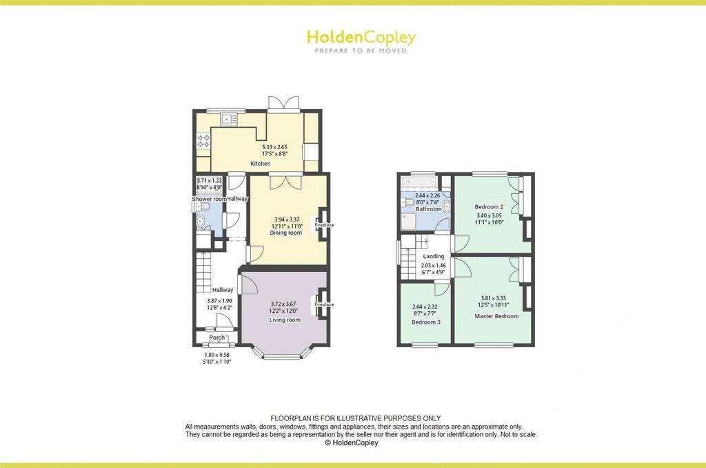 3 bedroom semi-detached house for sale - floorplan