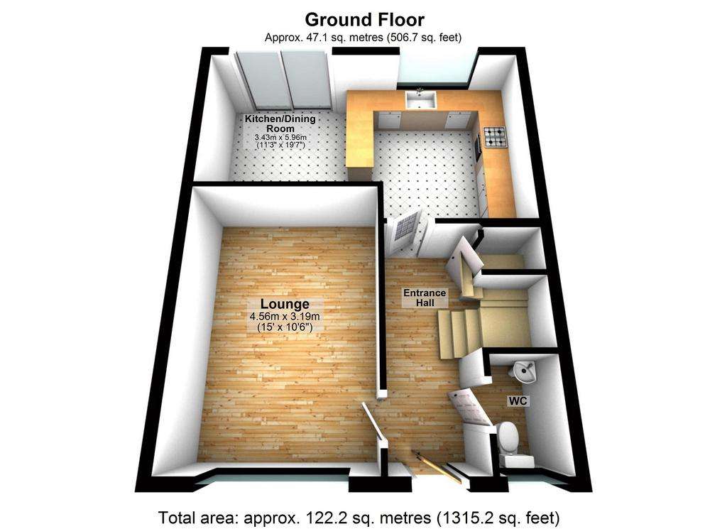 4 bedroom semi-detached house for sale - floorplan