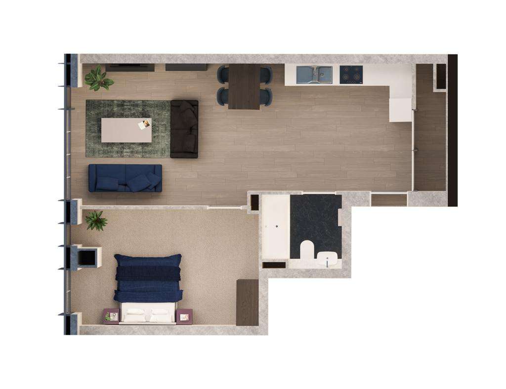 1 bedroom flat to rent - floorplan