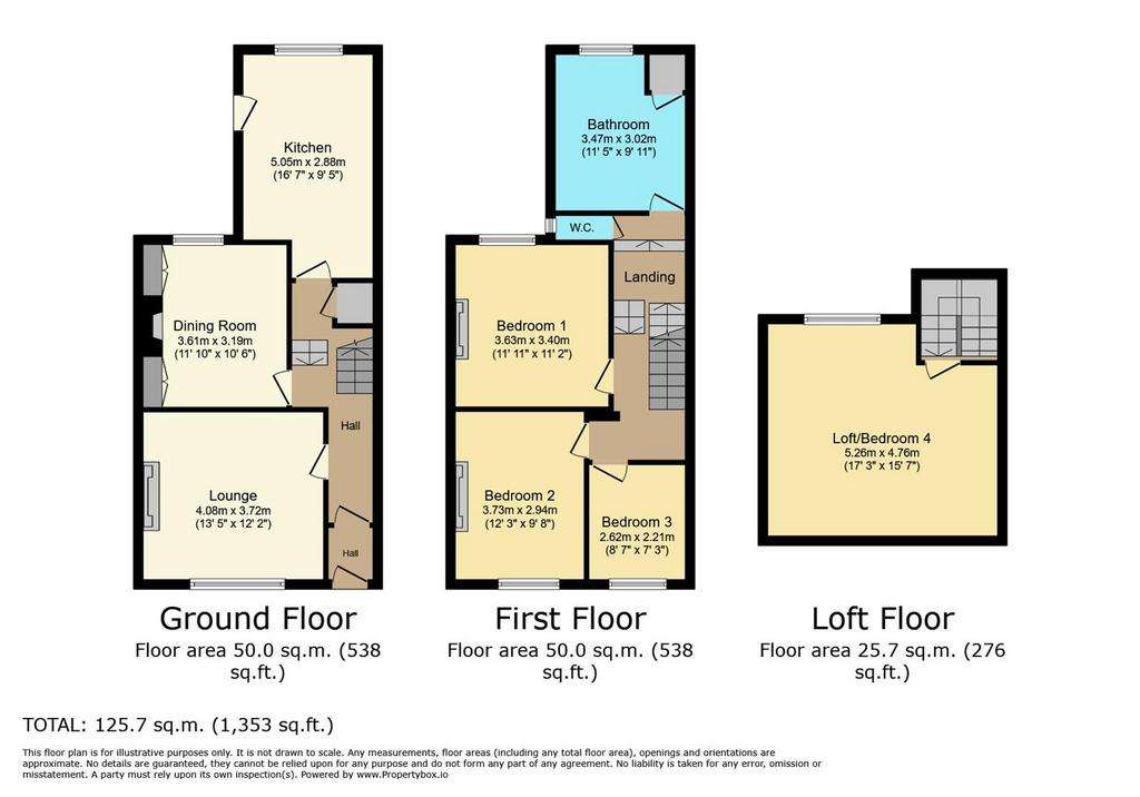 4 bedroom terraced house for sale - floorplan