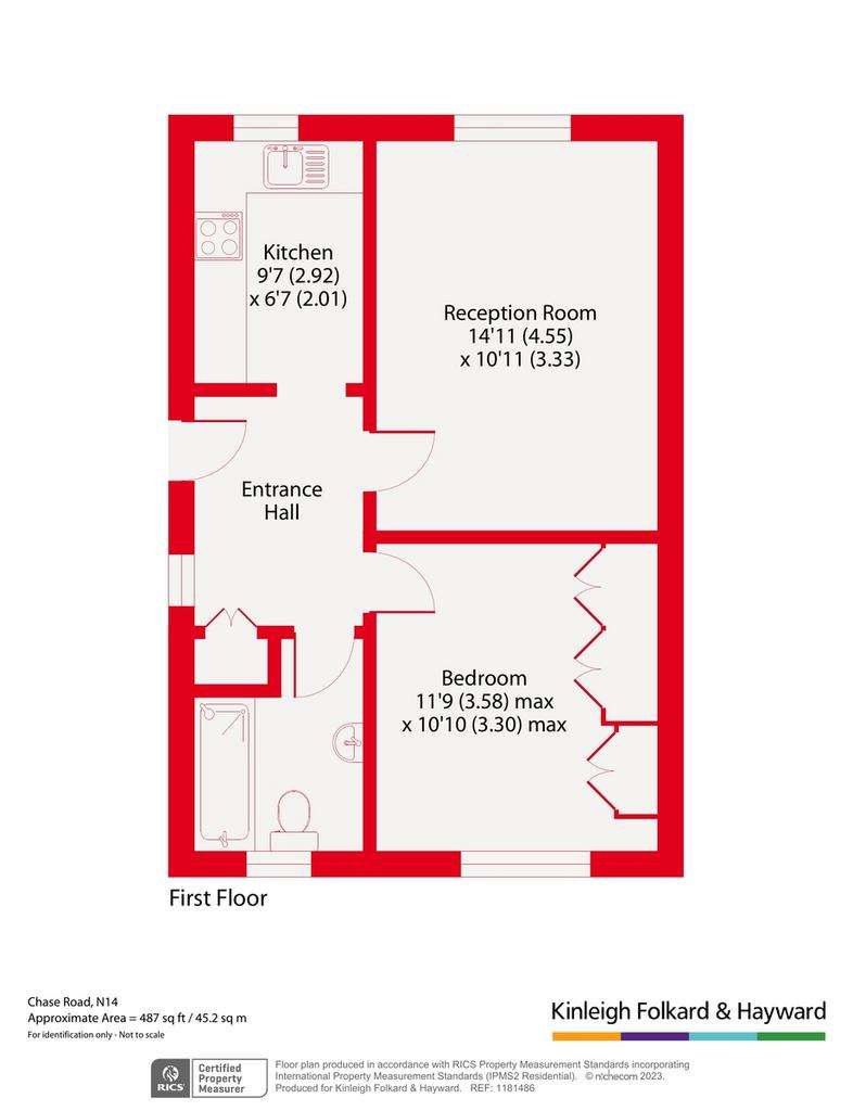 1 bedroom flat for sale - floorplan