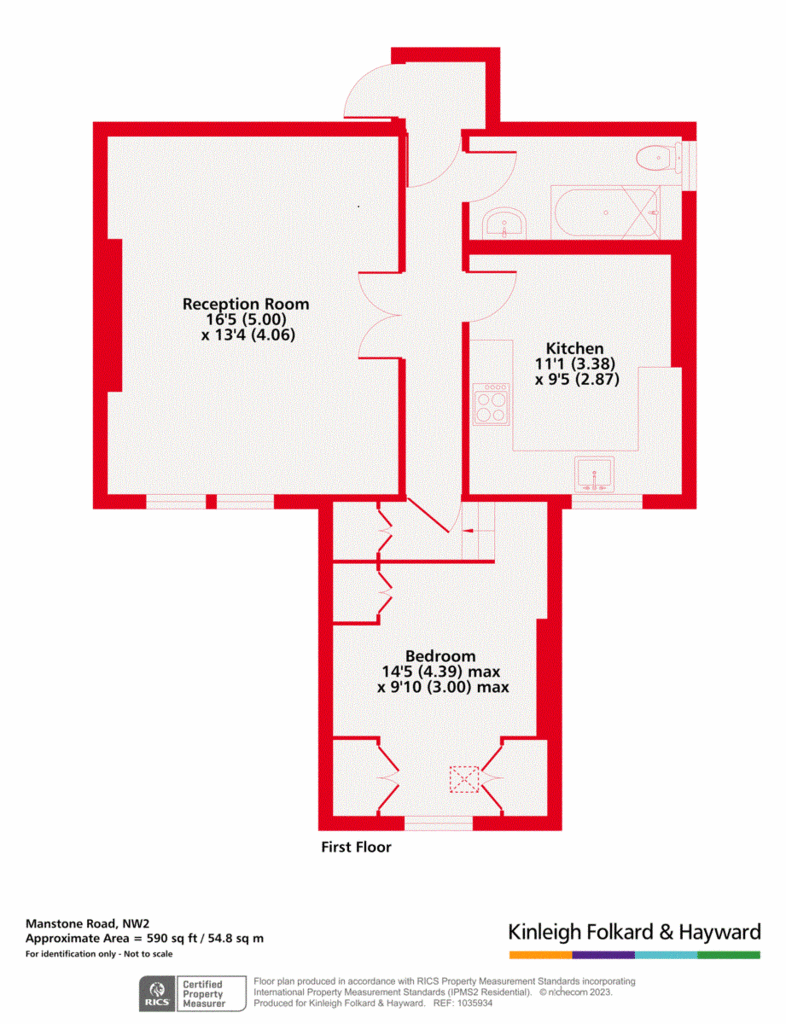 1 bedroom flat to rent - floorplan