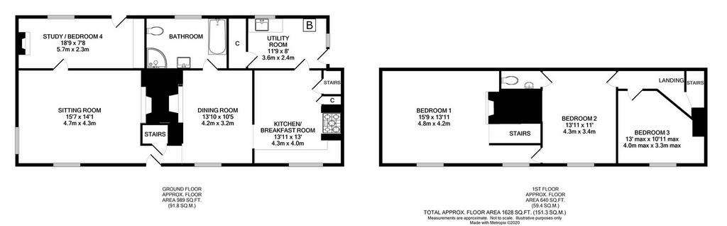 4 bedroom detached house to rent - floorplan