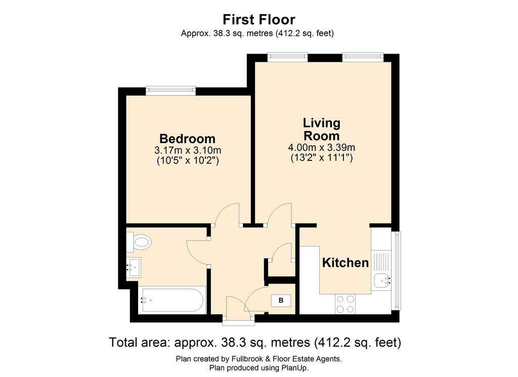 1 bedroom flat for sale - floorplan