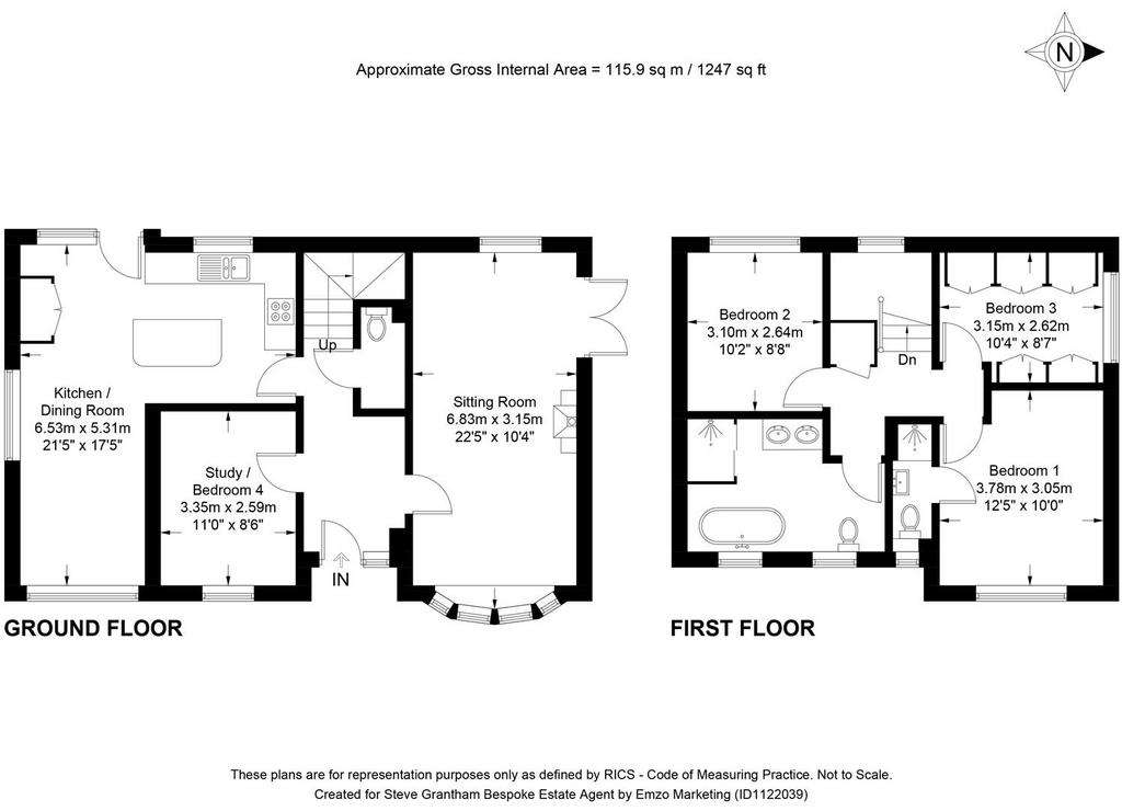 3 bedroom detached house for sale - floorplan