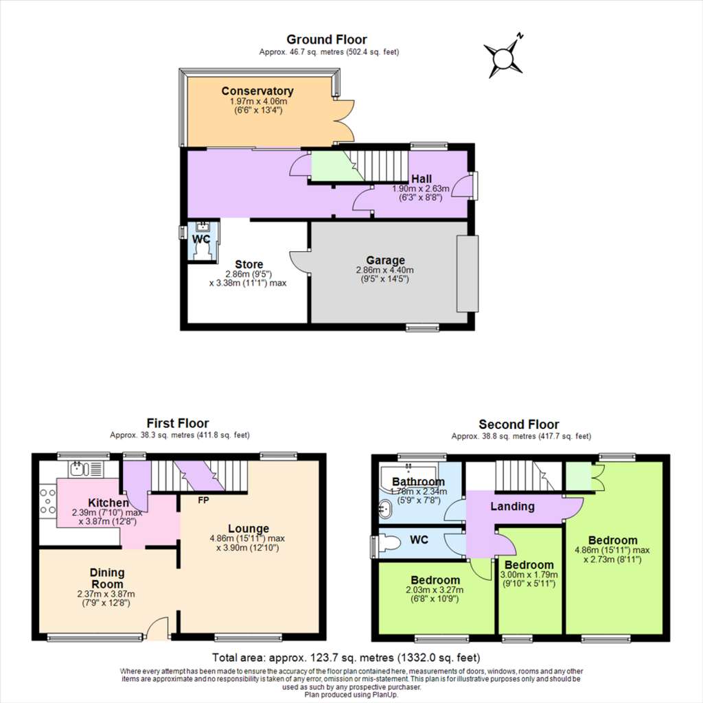 3 bedroom detached house for sale - floorplan