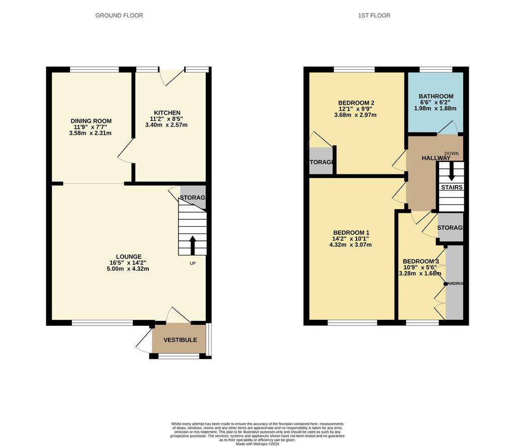 3 bedroom terraced house for sale - floorplan