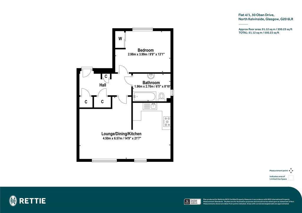 1 bedroom flat for sale - floorplan