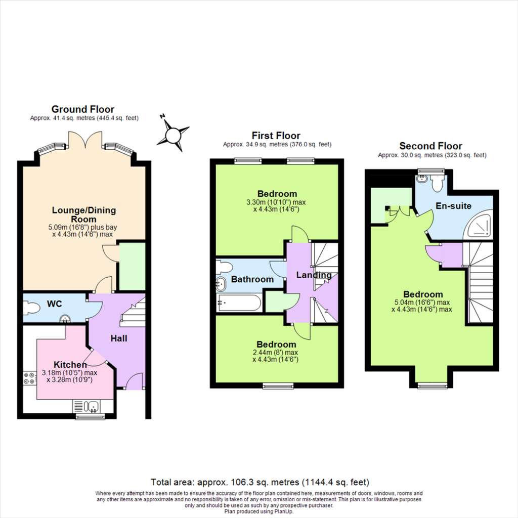 3 bedroom semi-detached house for sale - floorplan