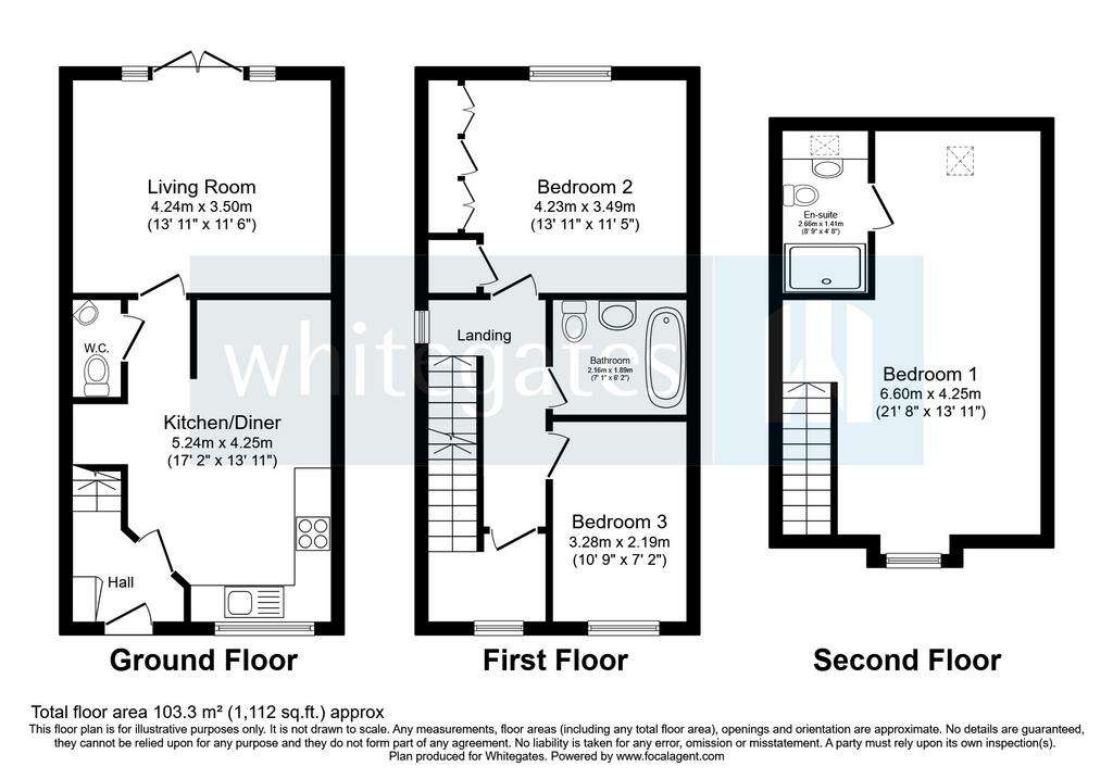 3 bedroom semi-detached house for sale - floorplan