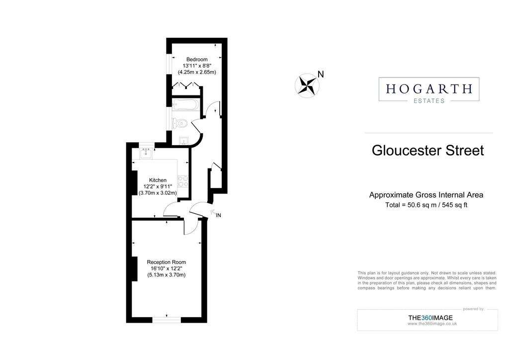 1 bedroom flat to rent - floorplan