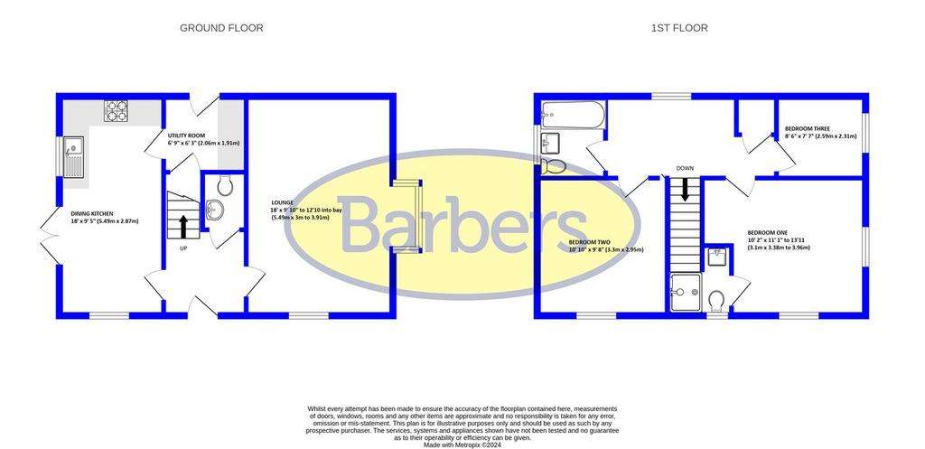 3 bedroom detached house to rent - floorplan