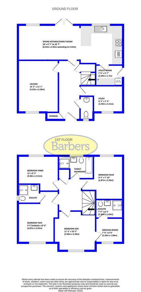 4 bedroom detached house to rent - floorplan