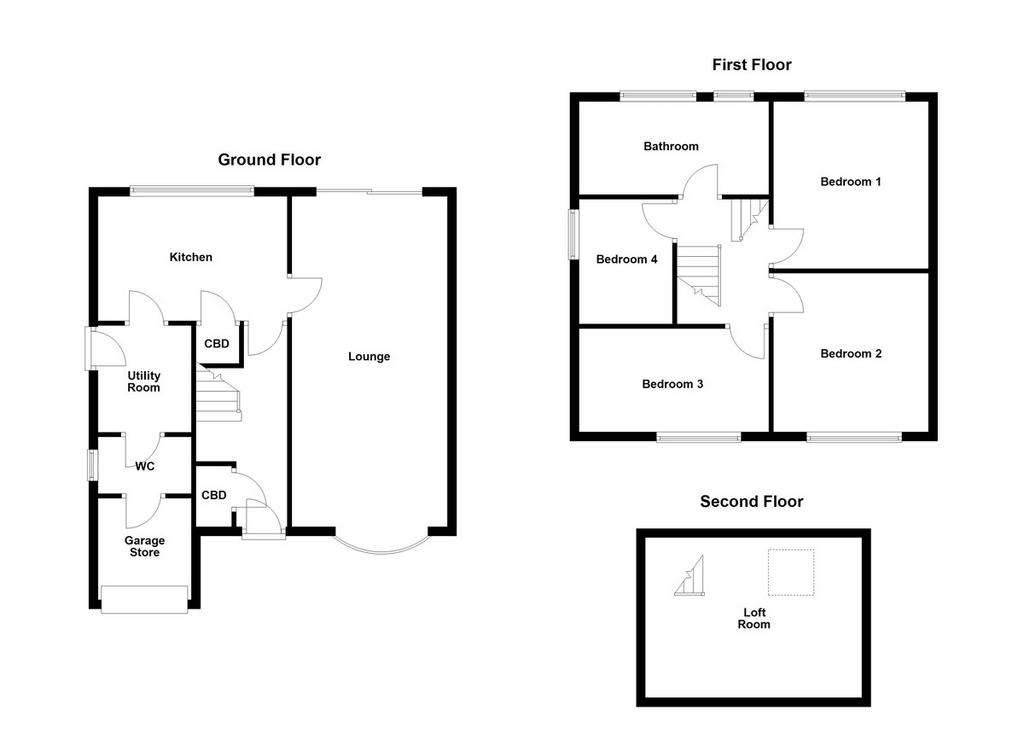 4 bedroom semi-detached house for sale - floorplan