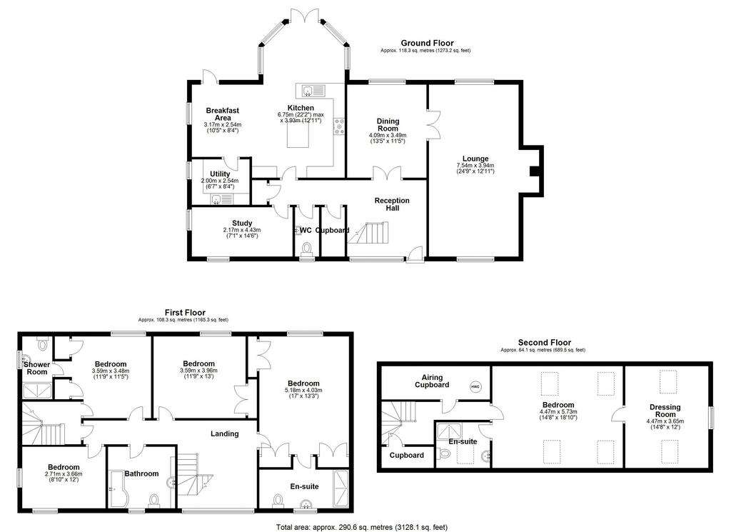 5 bedroom detached house to rent - floorplan