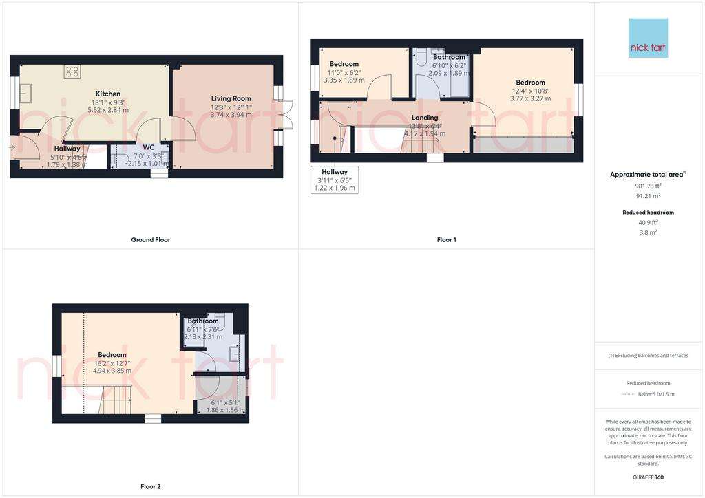 3 bedroom semi-detached house for sale - floorplan