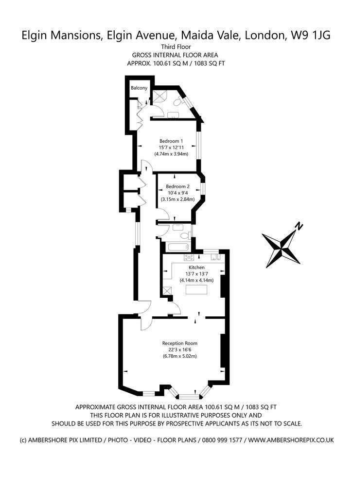 2 bedroom flat to rent - floorplan